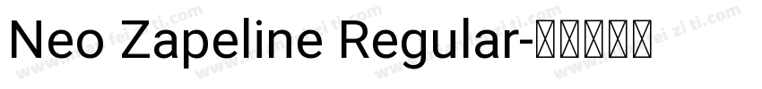Neo Zapeline Regular字体转换